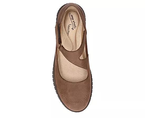 Easy Street Joyful Women's Mary Jane Flats, Size: 6.5 Wide, Brown Product Image
