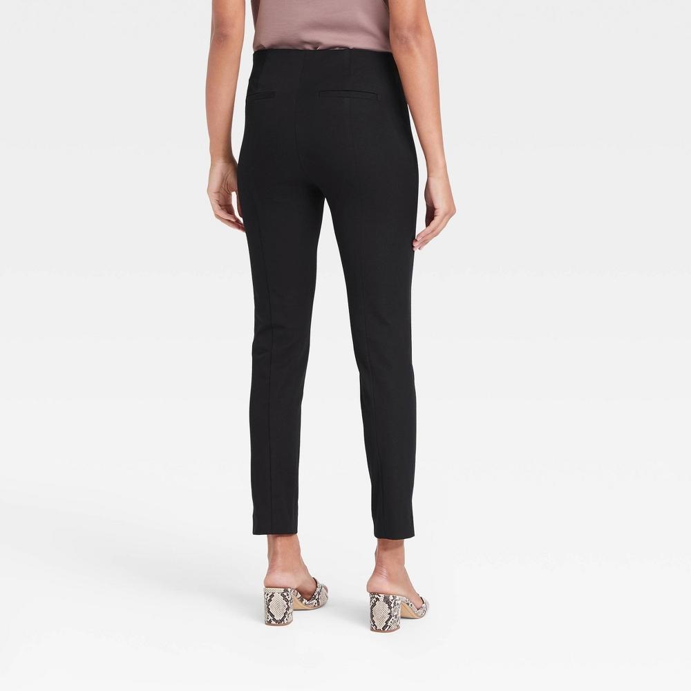 Womens High-Rise Skinny Ankle Pants - A New Day Black 16 Product Image