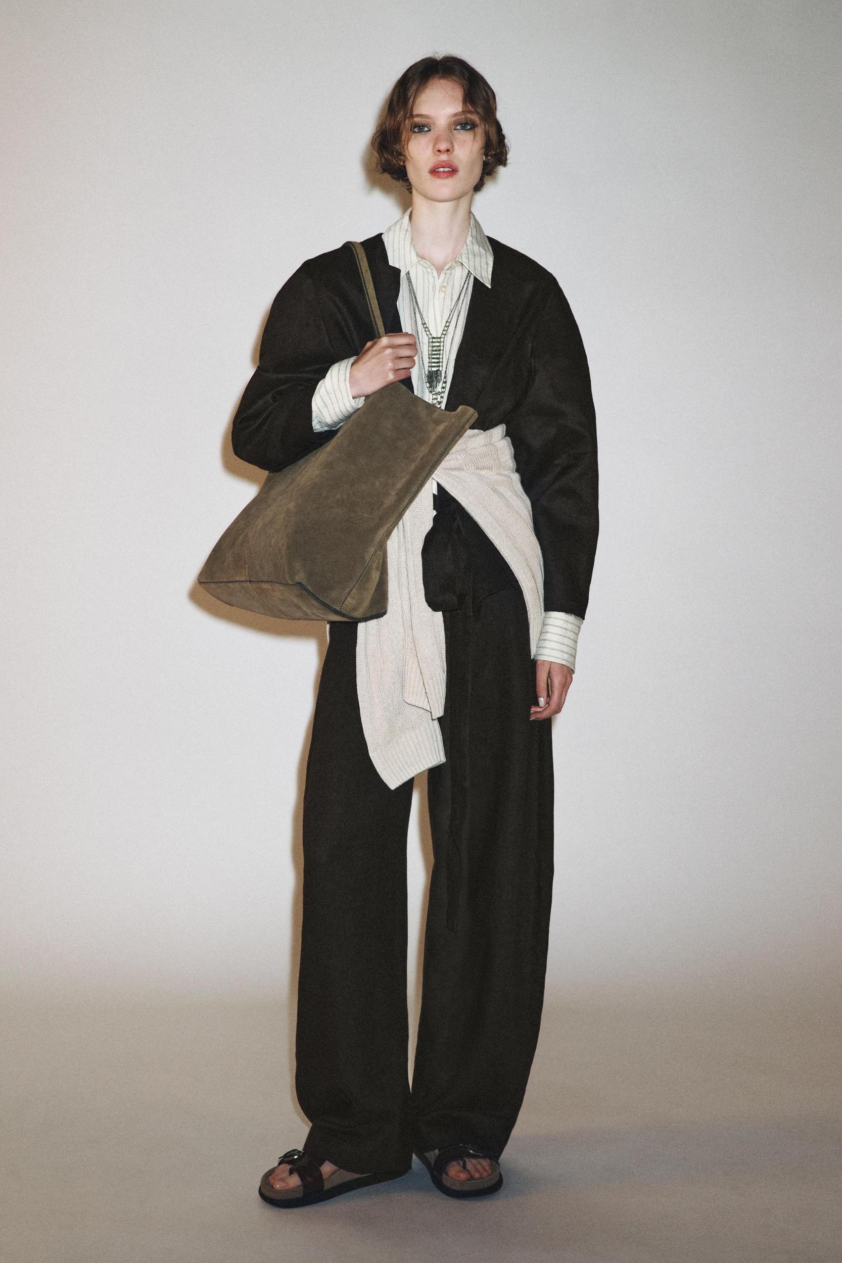 ZW COLLECTION LINEN BELTED KIMONO Product Image