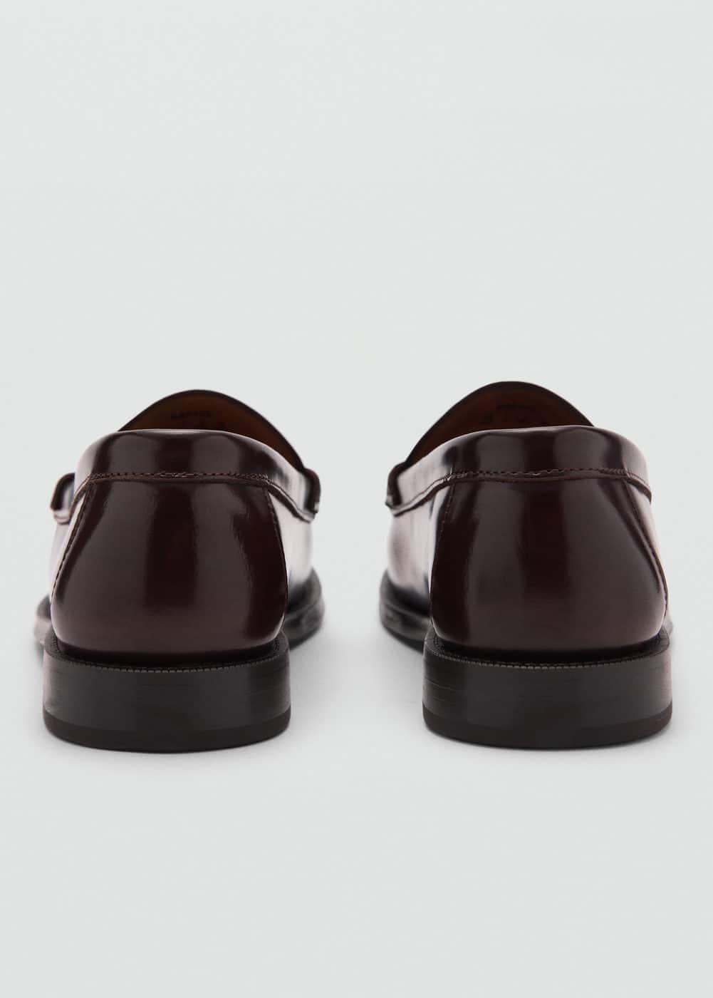 Aged-leather loafers - Men | MANGO USA Product Image