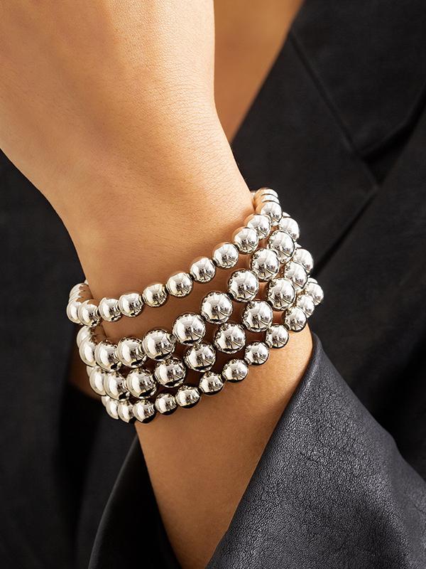 Beaded Solid Color Bracelet Accessories Product Image