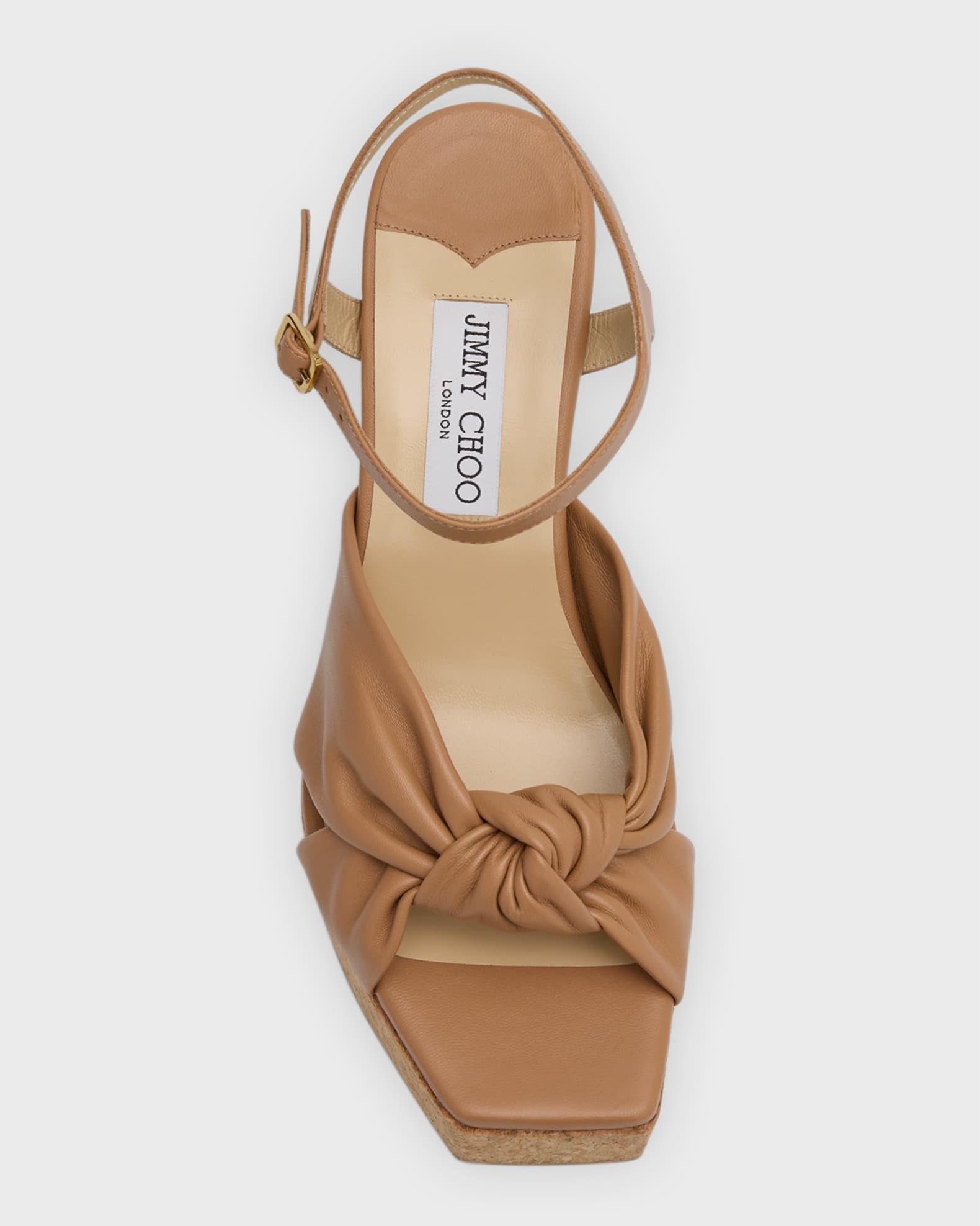 Heloise Leather Ankle-Strap Platform Sandals Product Image