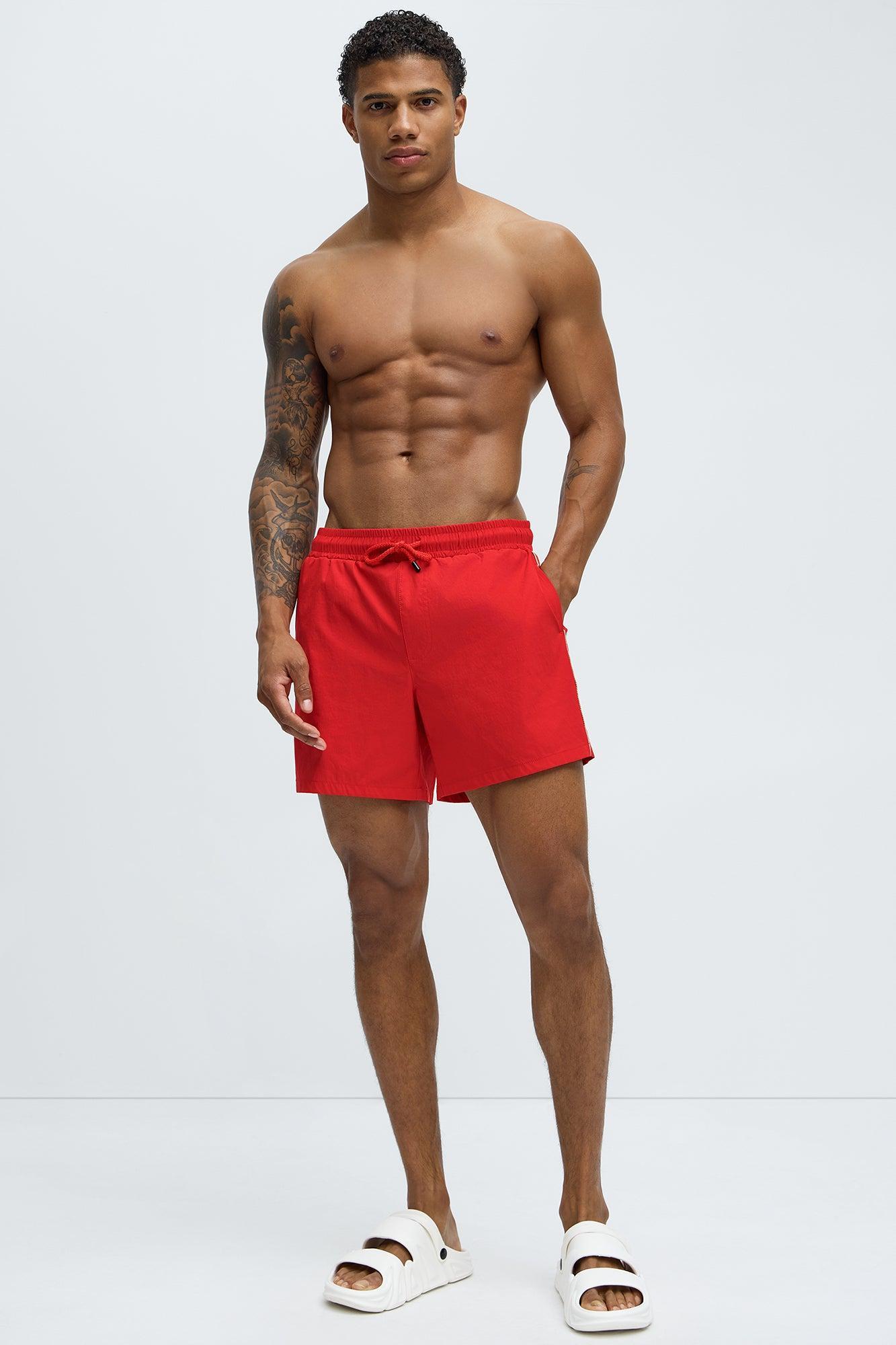 Track Flex Swim Trunk Mid - Red Product Image