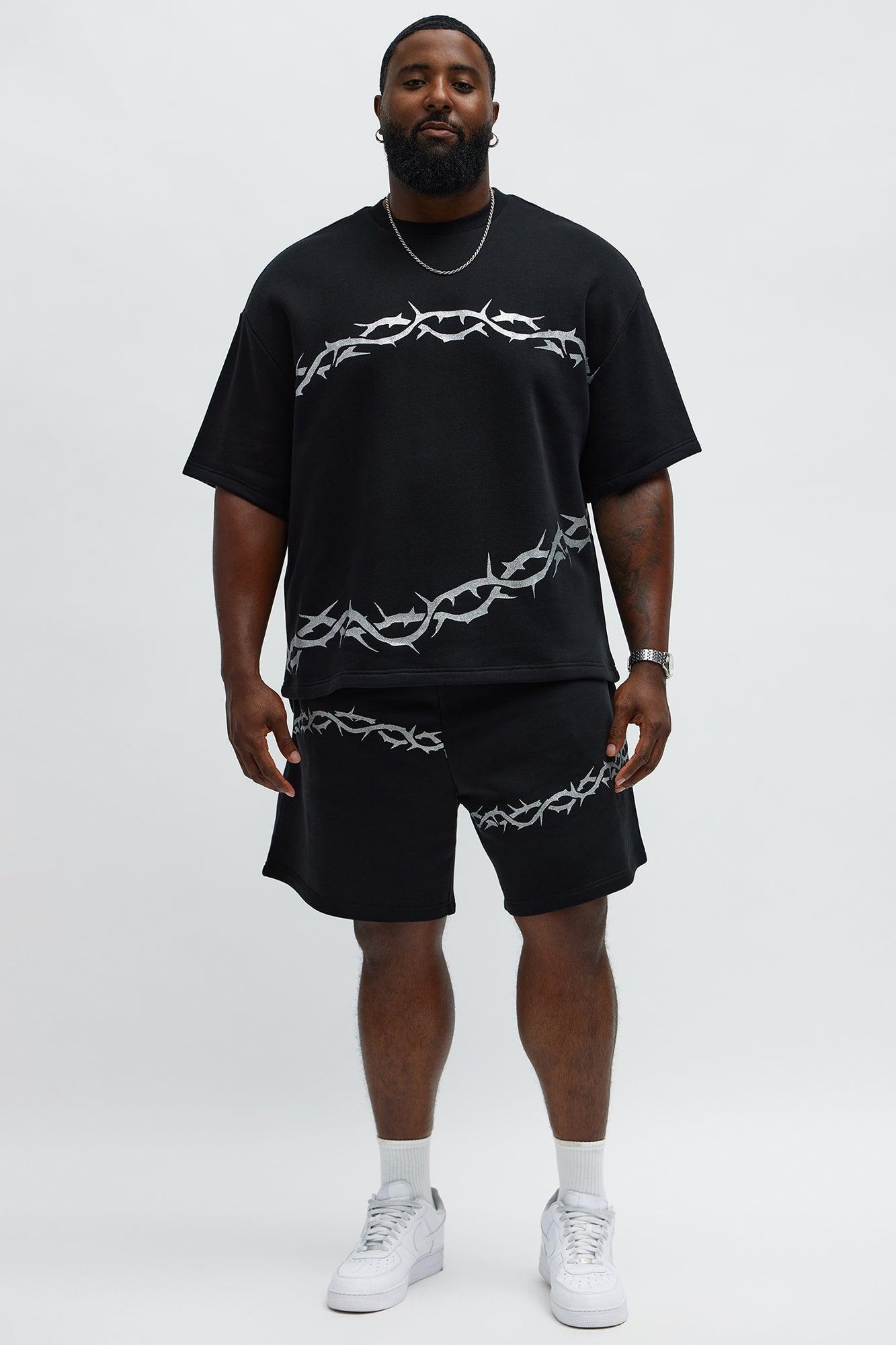 Tyson Barbed Wire Short Sleeve Tee - Black Male Product Image