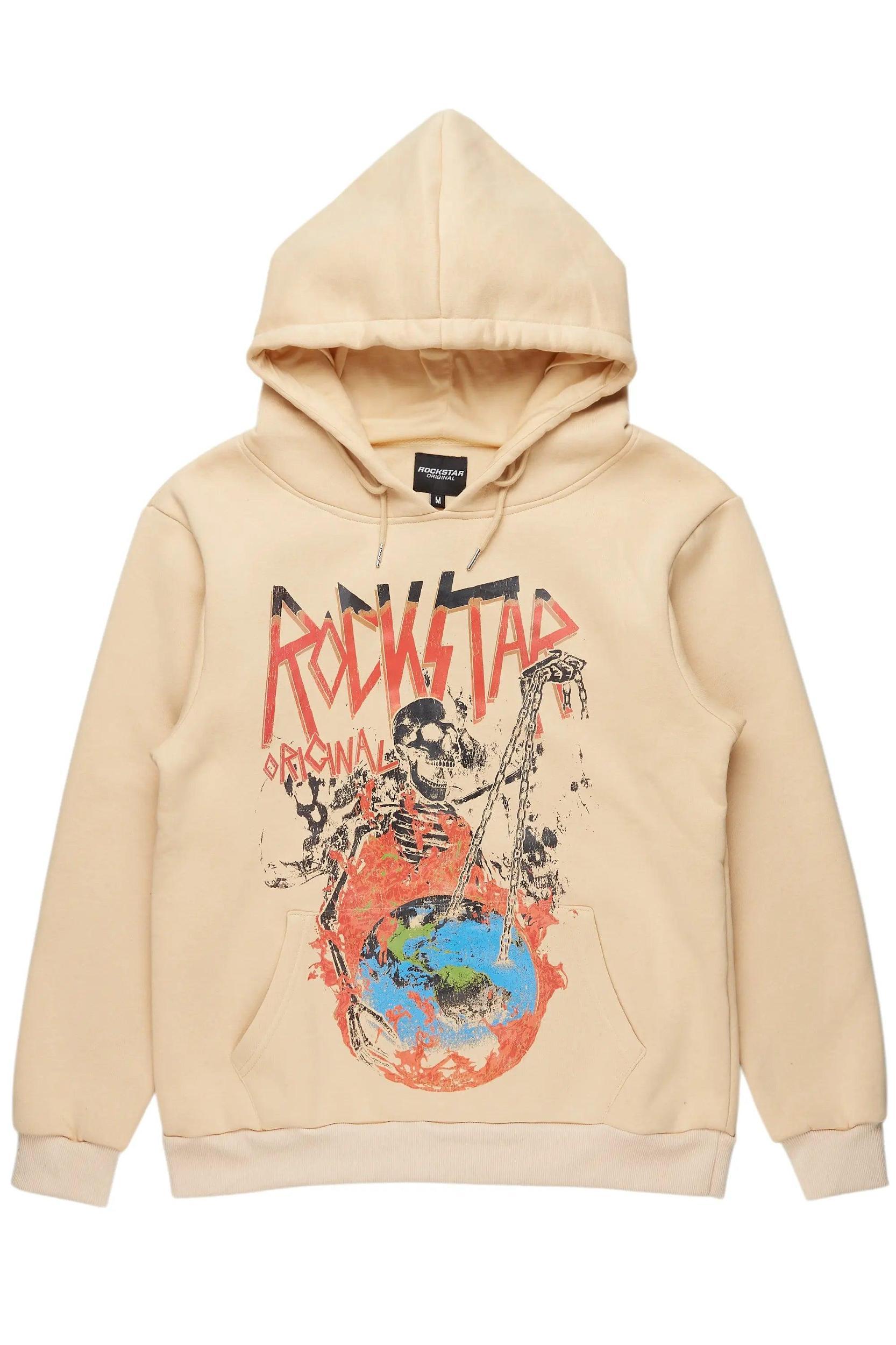 Barrett Beige Graphic Hoodie Male Product Image