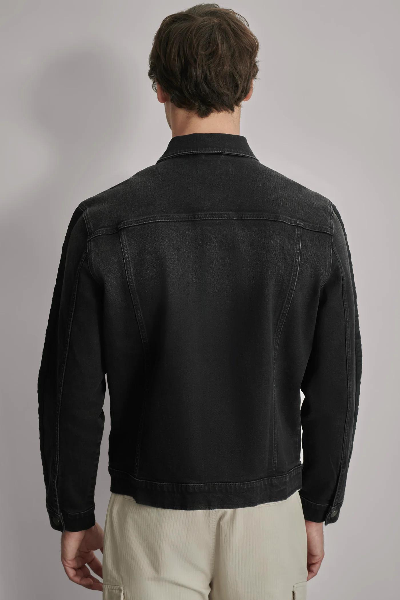 DENIM JACKET WITH LOGO TAPING Product Image