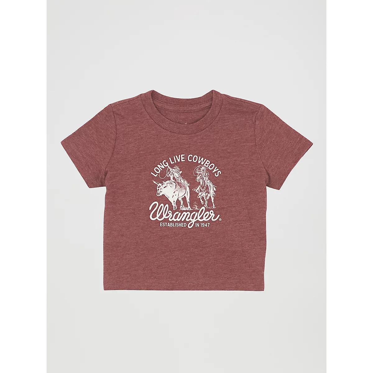 Women's Wrangler Western Graphic Boyfriend Tee in Olivine Mineral Wash Product Image