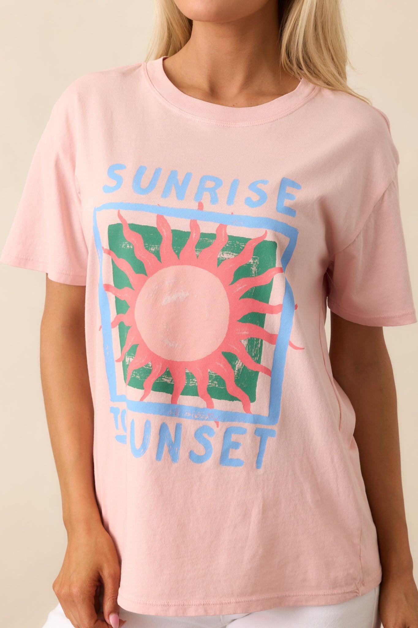 Z Supply Sunset Pink Boyfriend Tee Product Image