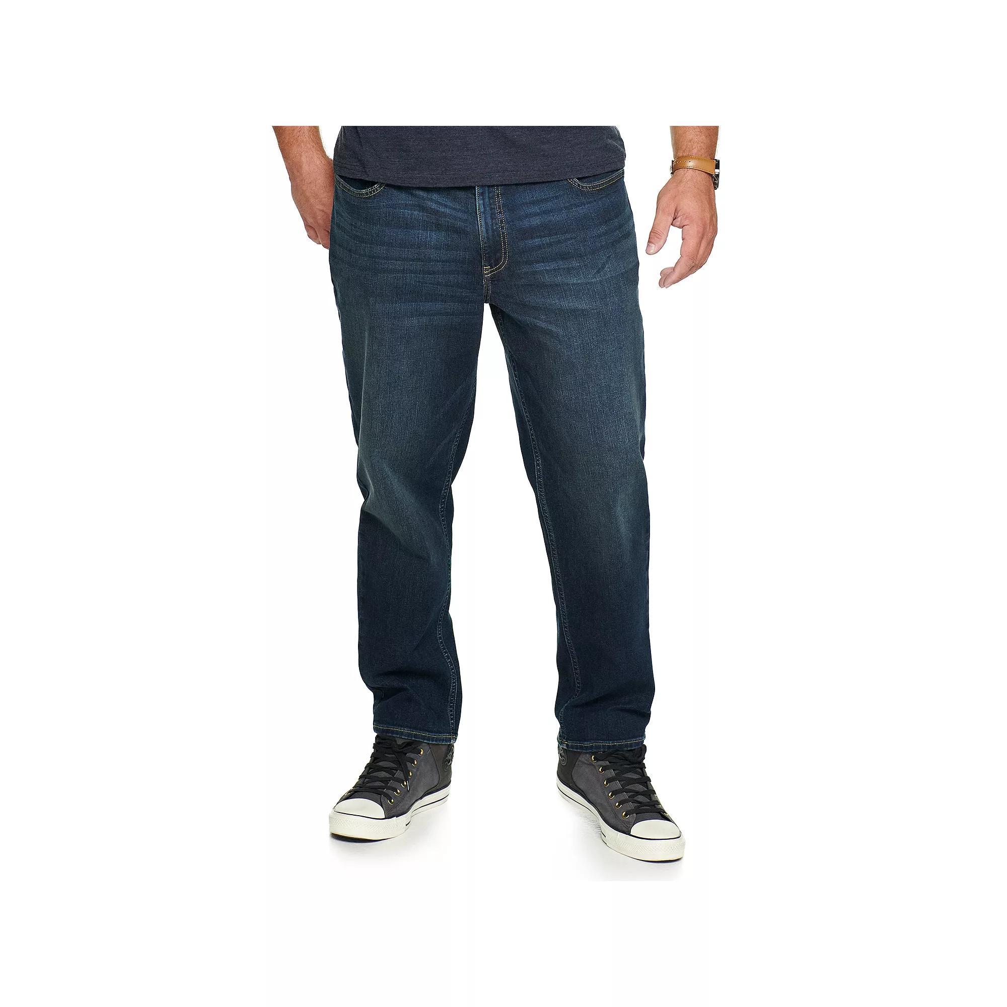 Big & Tall Sonoma Goods For Life® Straight-Leg Flexwear Jeans, Men's, Size: 44X34, Rinse Blue Product Image