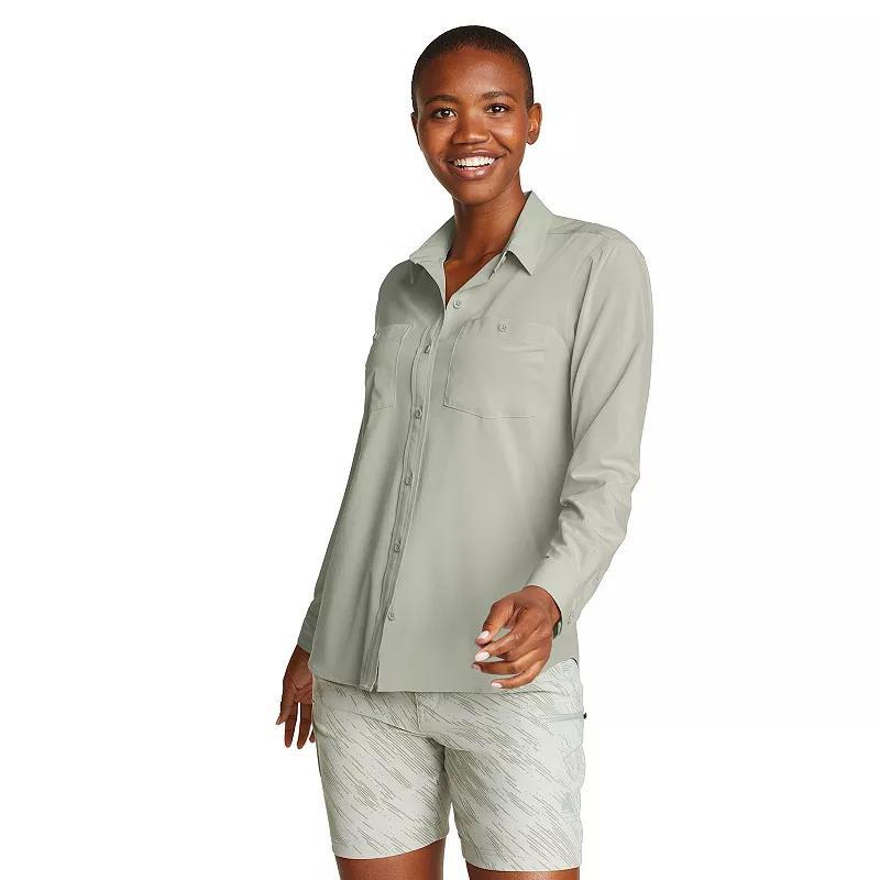 Women's Eddie Bauer Departure 3.0 Long Sleeve Shirt, Size: XXL, Black Product Image