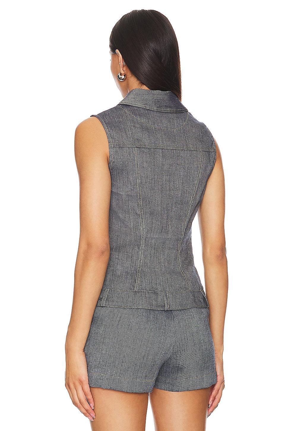 Collared Button Down Vest MATTHEW BRUCH Product Image