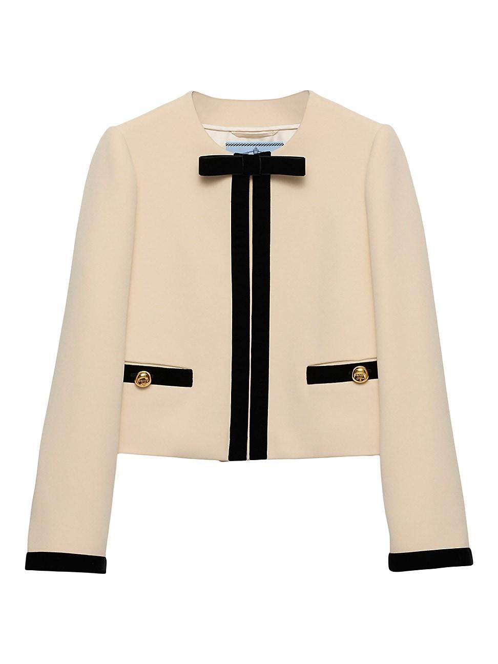 Womens Single Breasted Compact Sable Jacket Product Image
