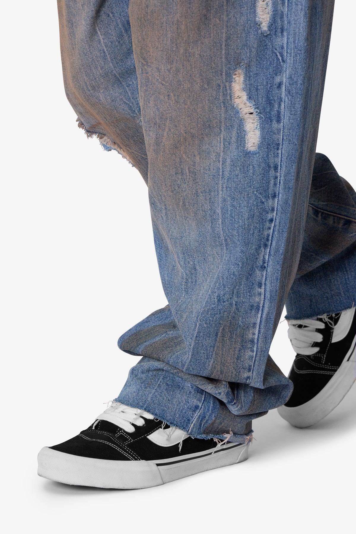 Ultra Baggy Ran Over Denim - Blue Product Image