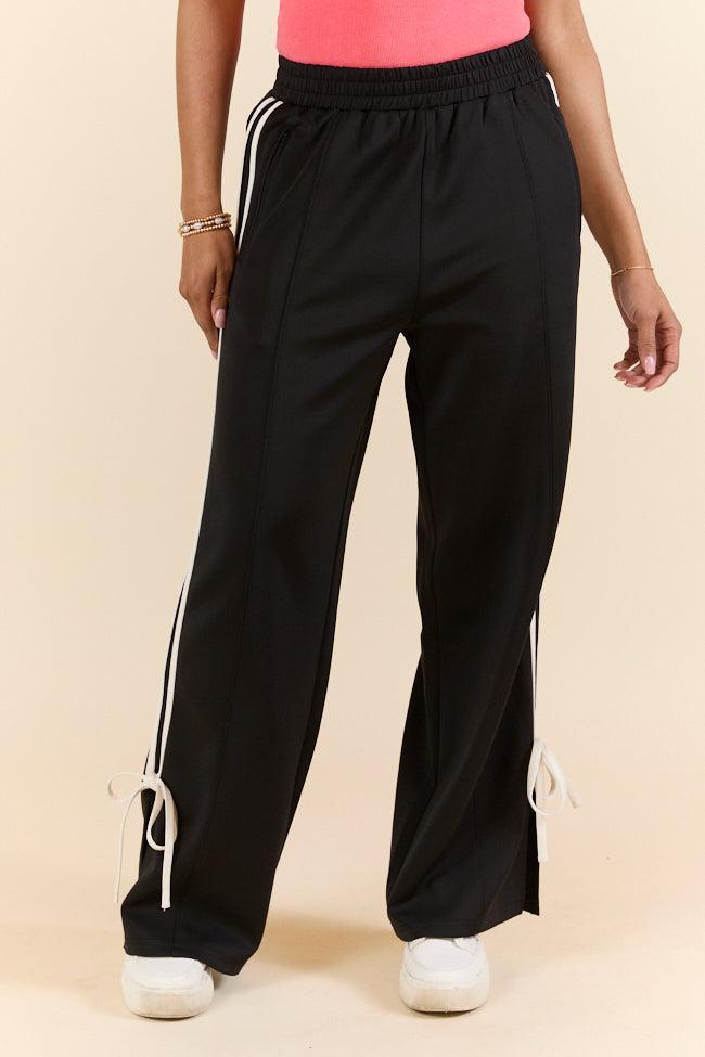 Push The Limits Black Bow Detail Track Pants Product Image