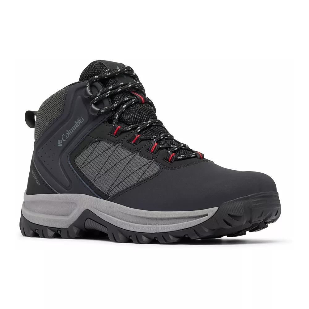Columbia Transverse™ Waterproof Men's Hiking Shoes, Size: 7.5 Wide, Black Red Product Image