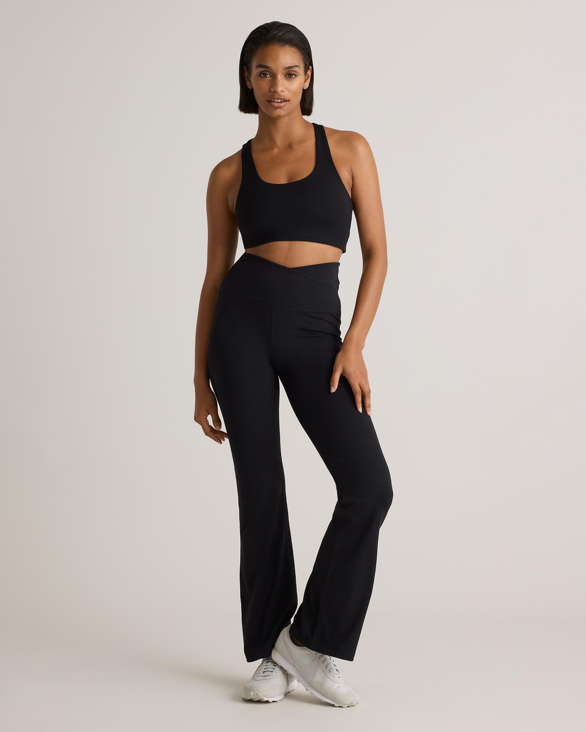 Quince | Women's Ultra-Form High-Rise Crossover Flared Pants Size XS, Nylon/Spandex Product Image
