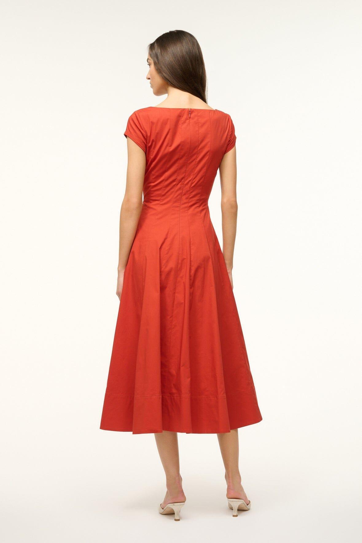 SHORT SLEEVE WELLS DRESS | RUST Product Image