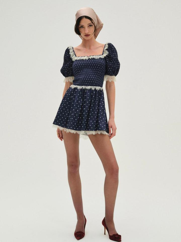 Ines Mini Dress — Blue Product Image