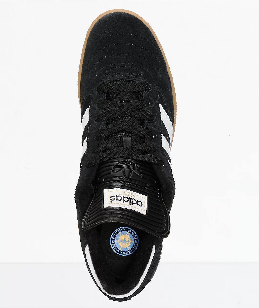 adidas Busenitz Black, White, & Gum Skate Shoes Product Image