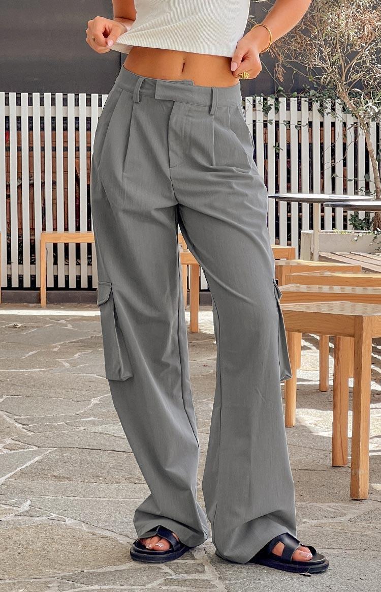 Kairos Grey Straight Leg Pants Product Image