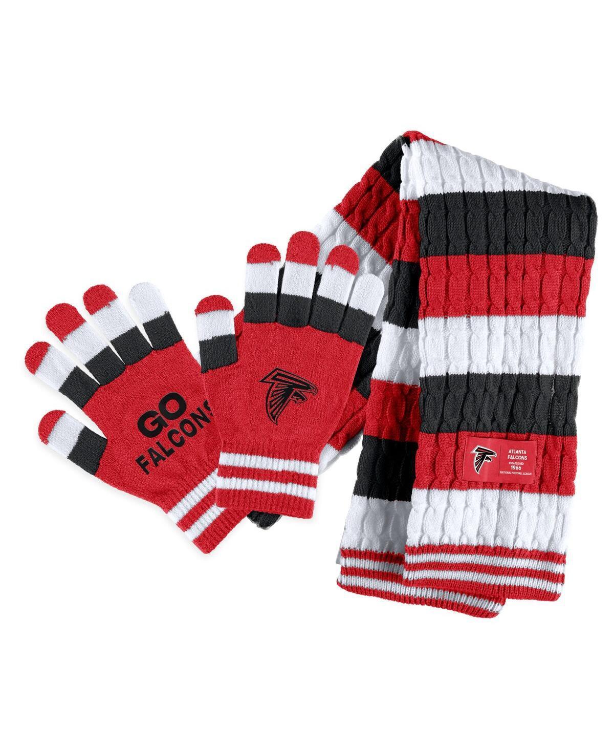 Womens WEAR by Erin Andrews Arizona Cardinals Striped Scarf & Gloves Set Product Image