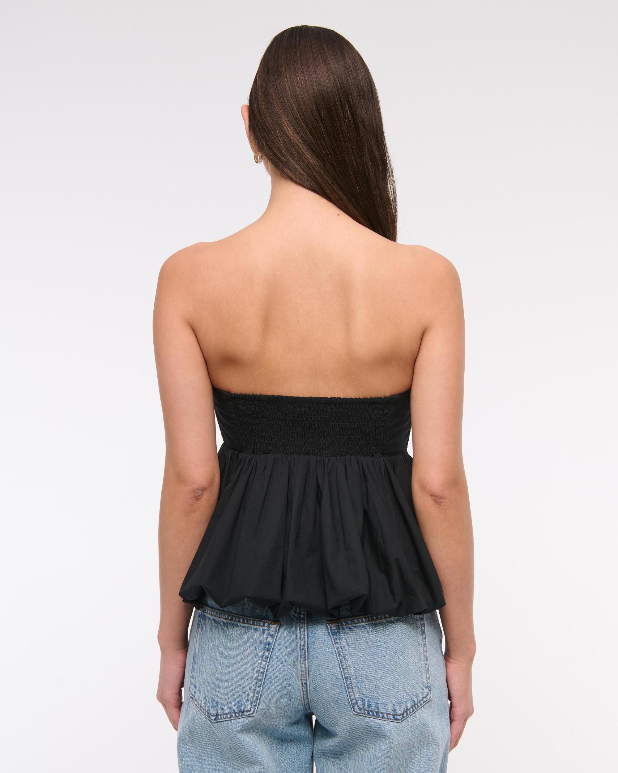 Strapless Bubble Hem Top Product Image