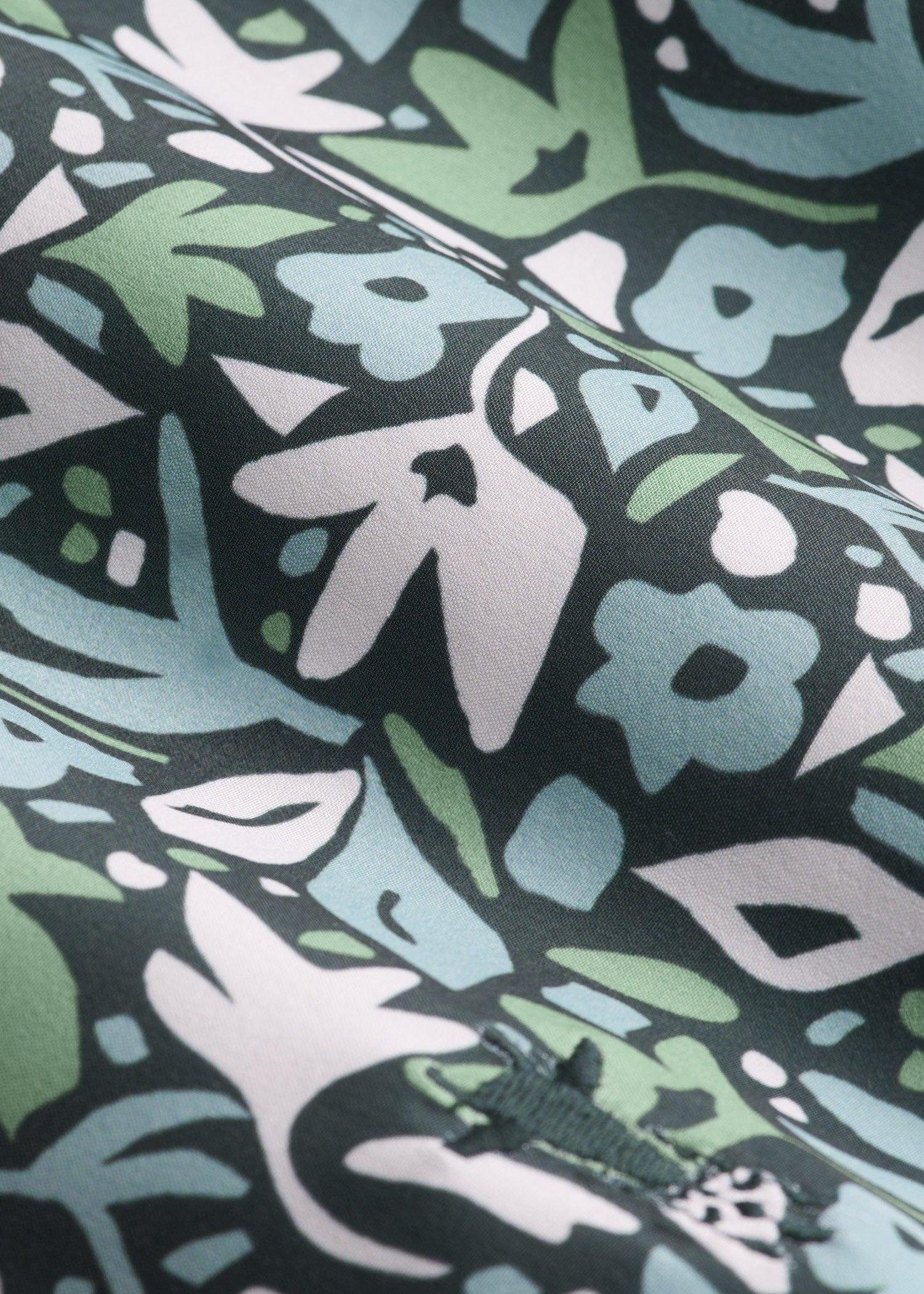 Volley Swim Shorts for Tall Men in Green Floral Product Image