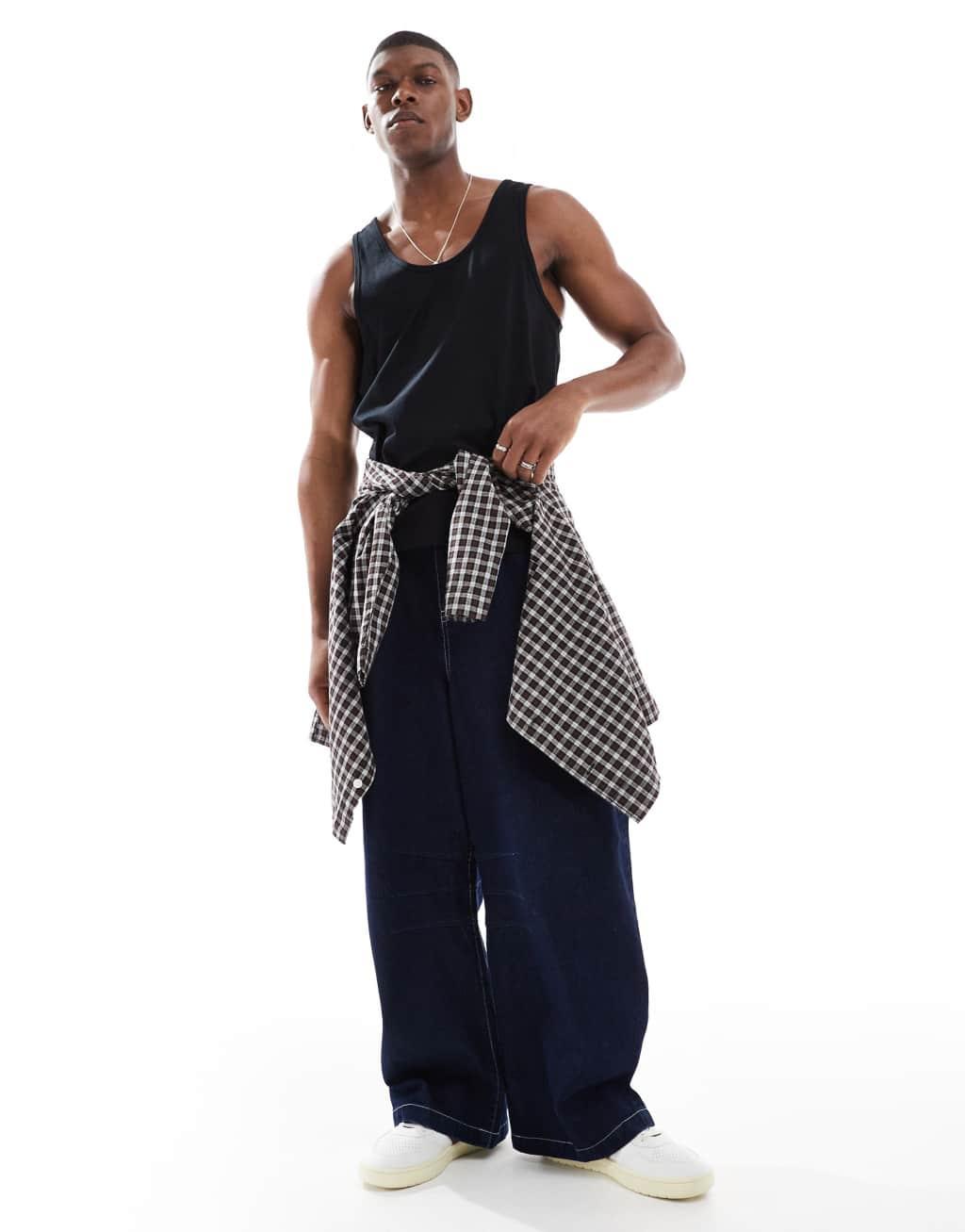 ASOS DESIGN vest in black Product Image