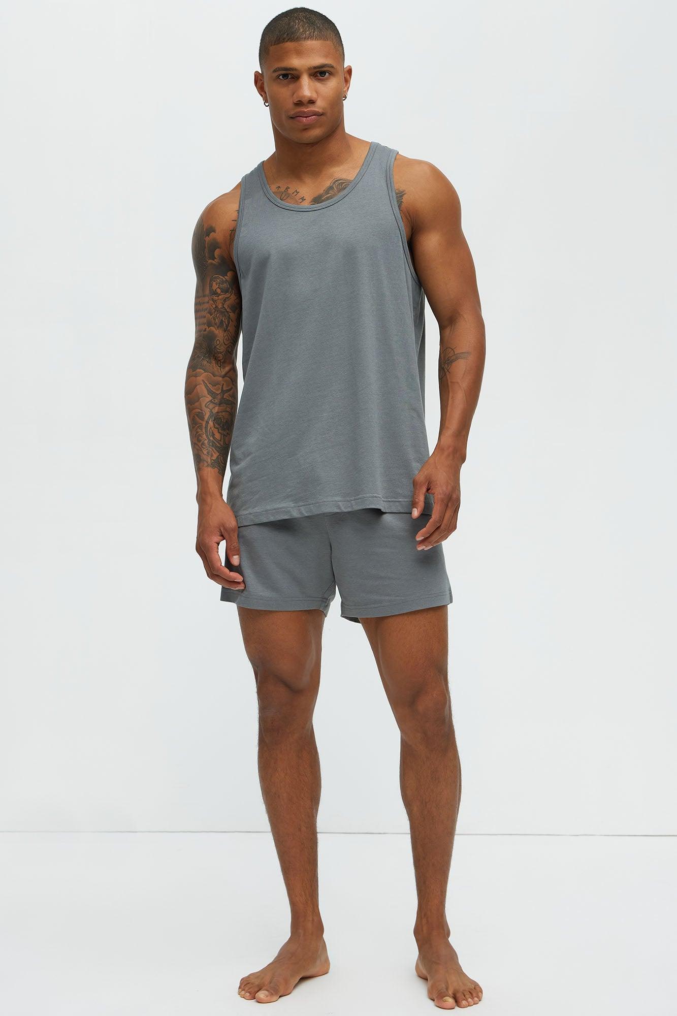 Essential Modal Lounge Tank - Slate Grey Product Image