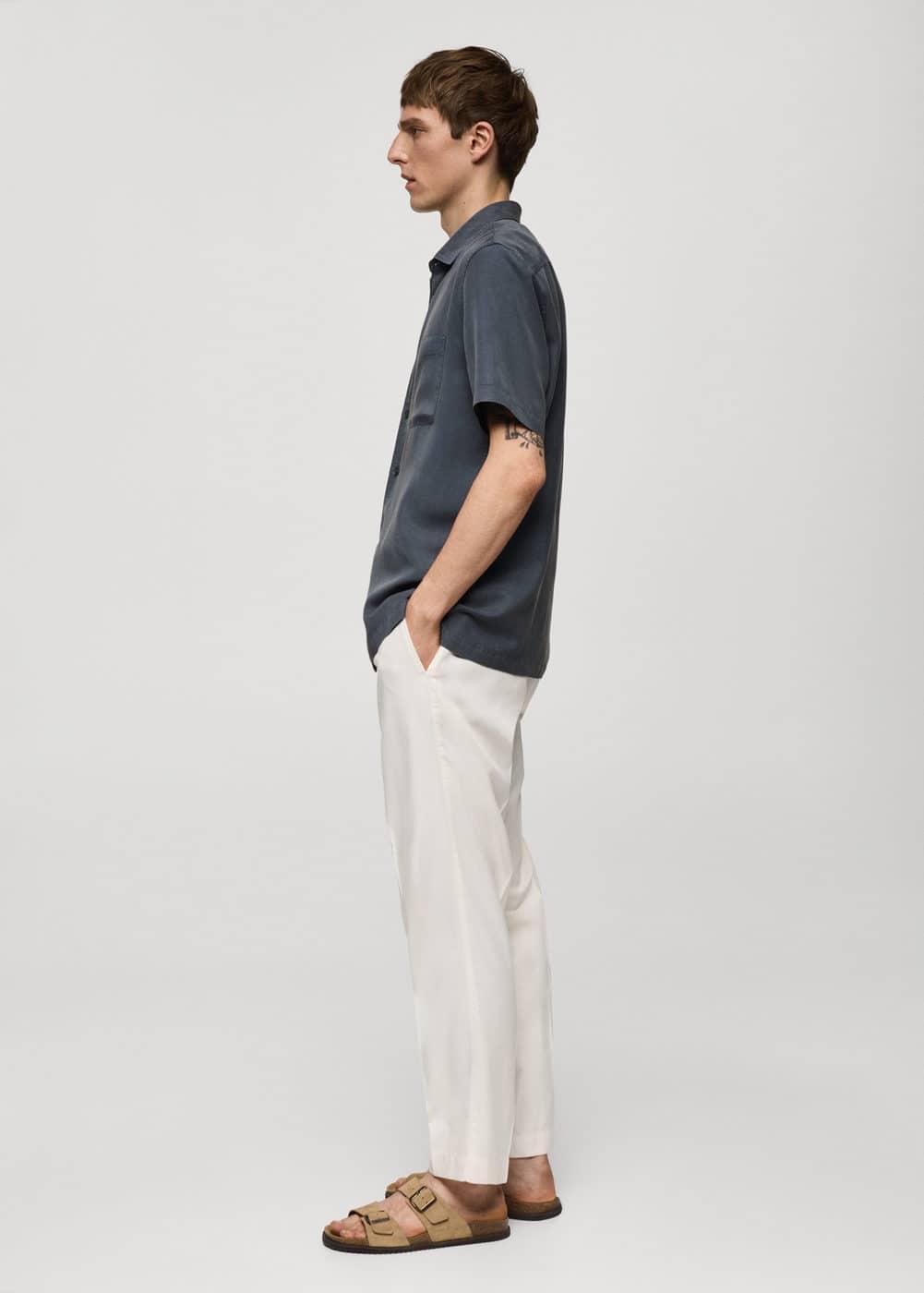 Braided knit polo shirt - Men | MANGO USA Product Image