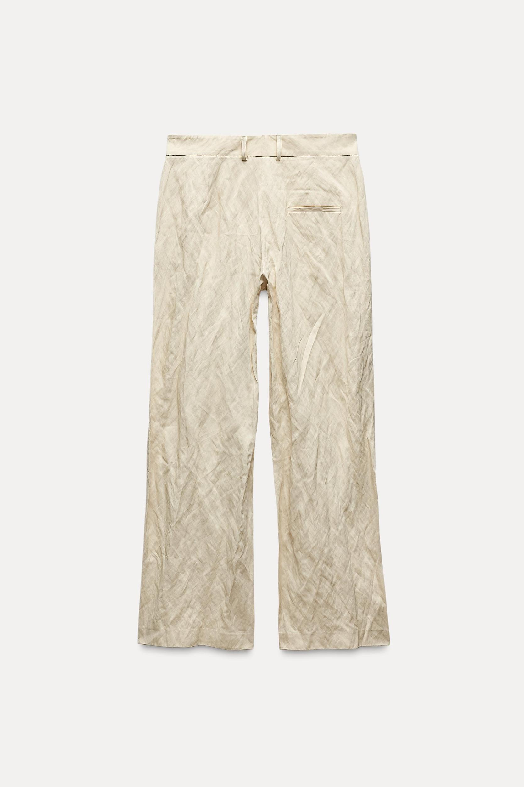 WRINKLED STRAIGHT PANTS ZW COLLECTION Product Image