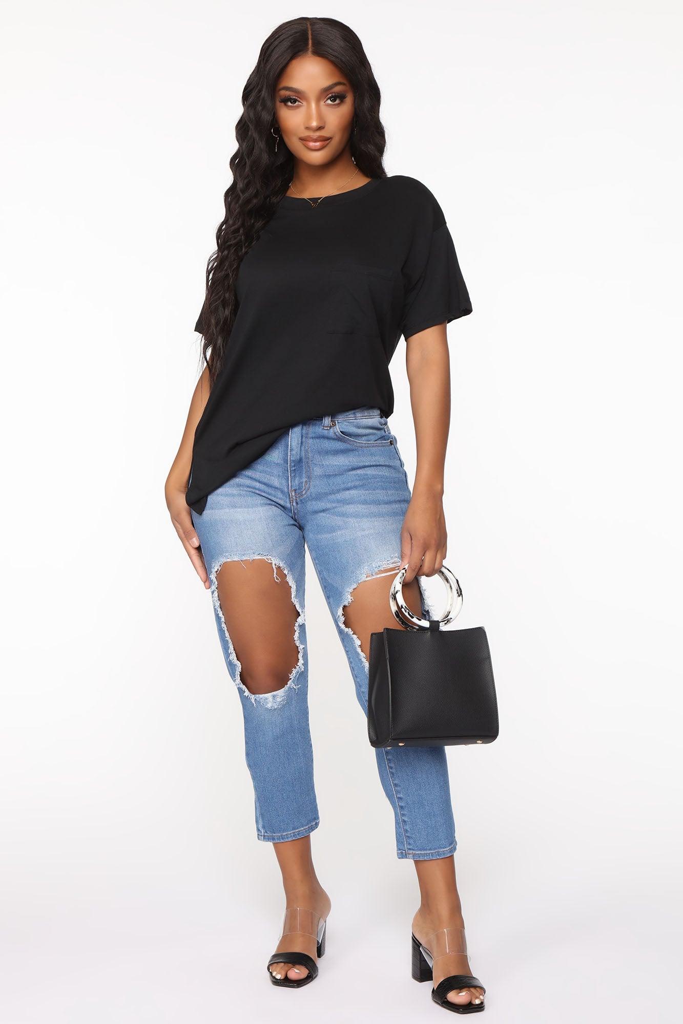 Laid Back Chillin' Pocket Tee - Black Product Image