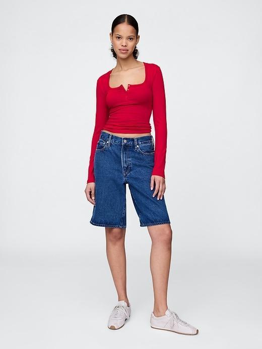 CloseKnit Jersey Henley T-Shirt Product Image