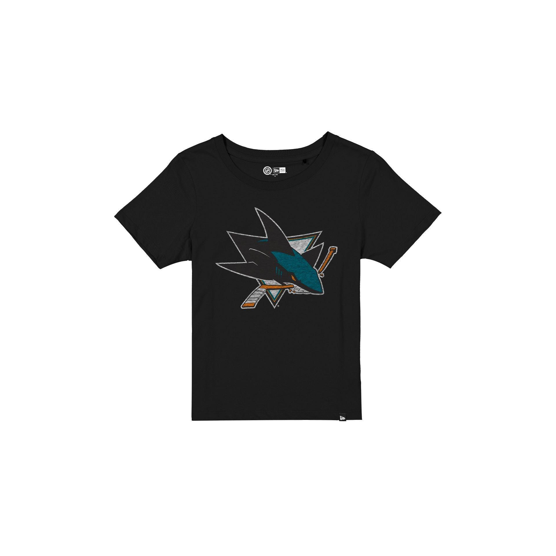 San Jose Sharks Wash Logo Women's Short-Sleeve T-Shirt Female Product Image