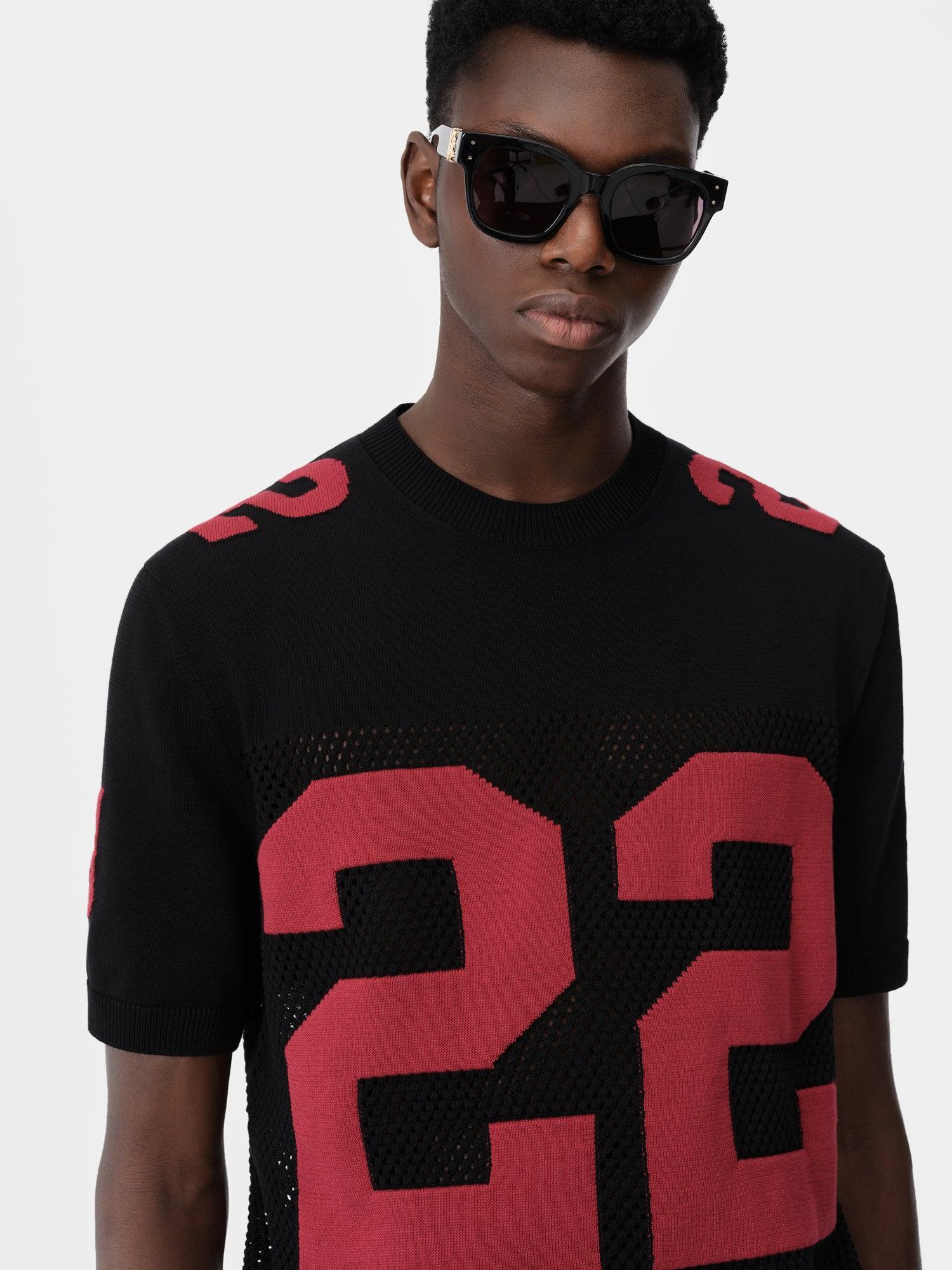 22 TEE - Black Red Product Image