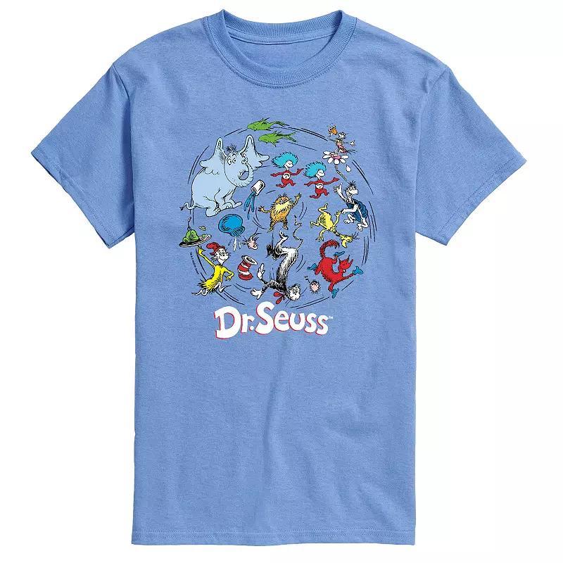 Men's Dr. Seuss Pattern Tee, Size: Small, Gray Product Image