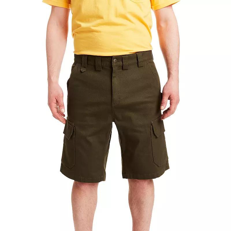 Men's Smith's Workwear 11-inch Relaxed-Fit Stretch Duck Canvas Cargo Shorts, Size: 40, Clay Brown Product Image