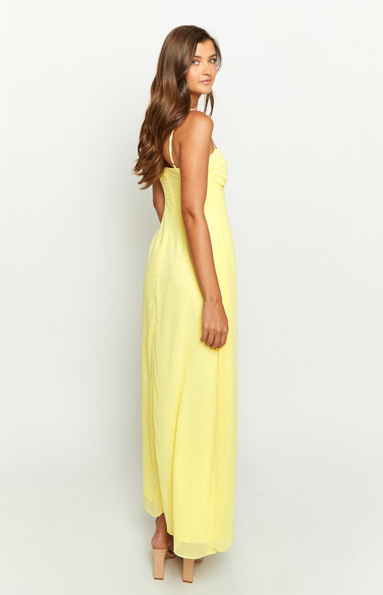 Flossie Yellow Maxi Sleeveless Dress Product Image