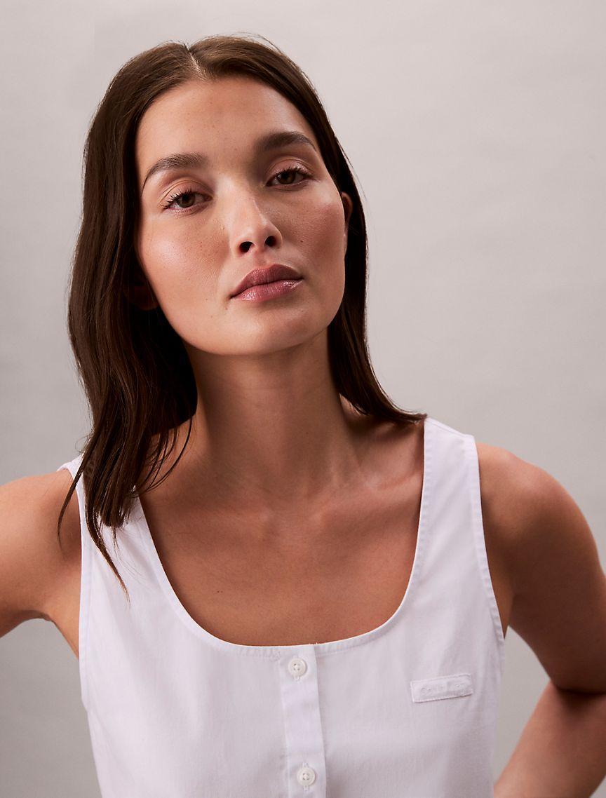 Poplin Button-Down Top Product Image
