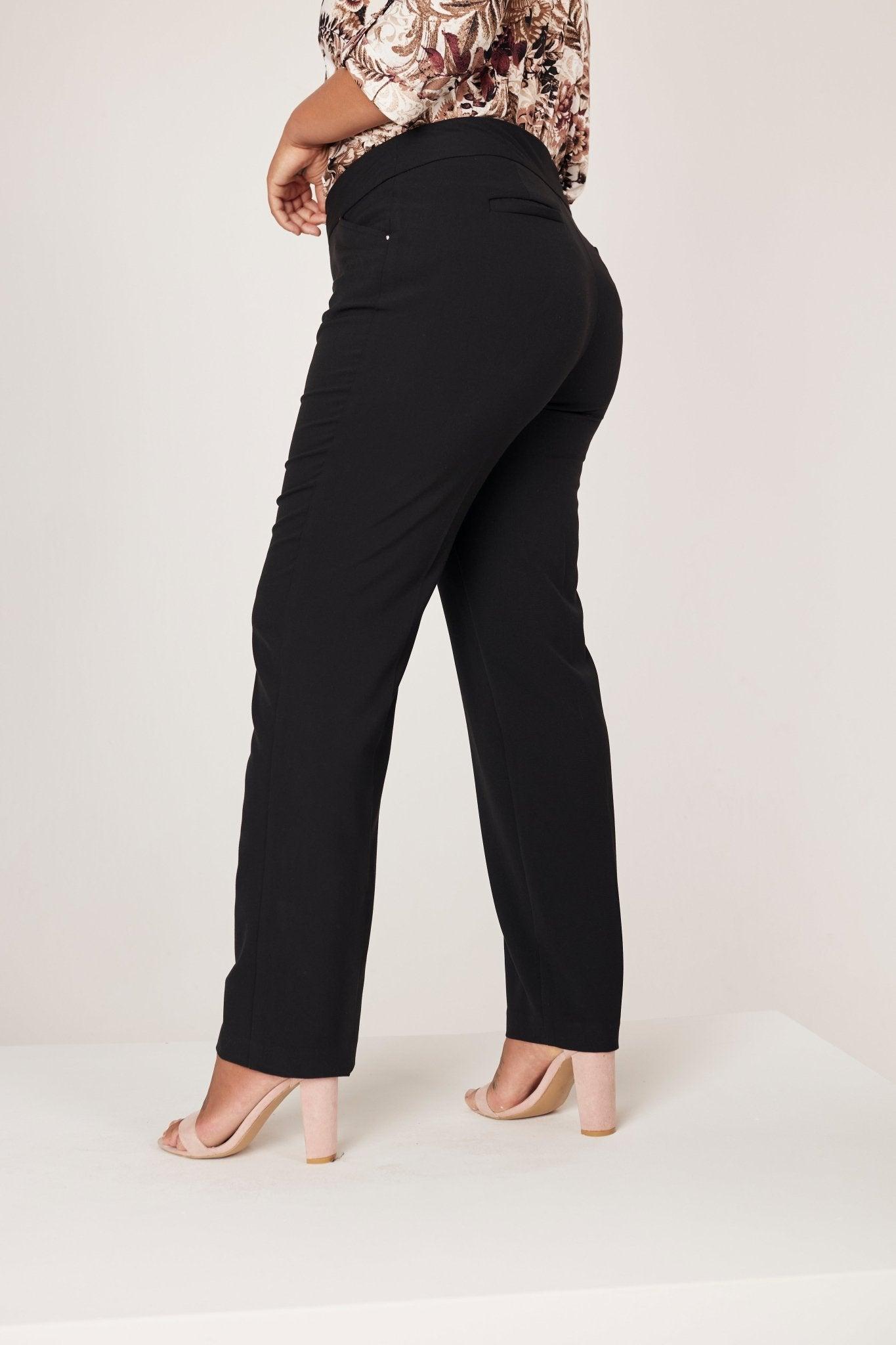 Roz & Ali Secret Agent Pull On Tummy Control Pants Cateye Pockets With Rivets - Plus Product Image