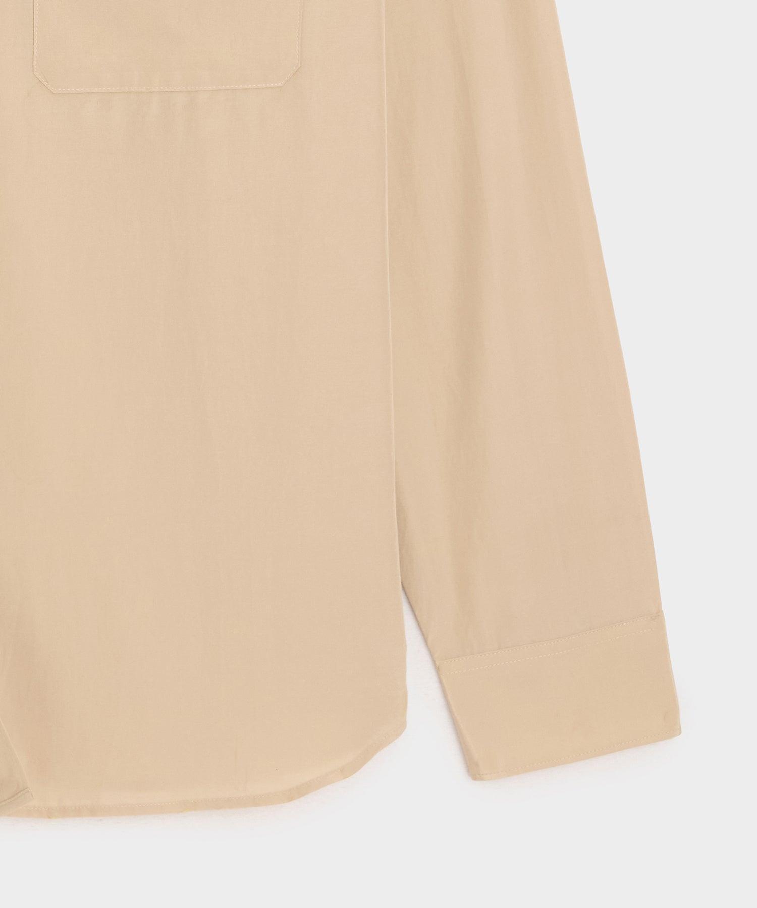 Relaxed Silk-Cotton Point Collar Shirt Product Image
