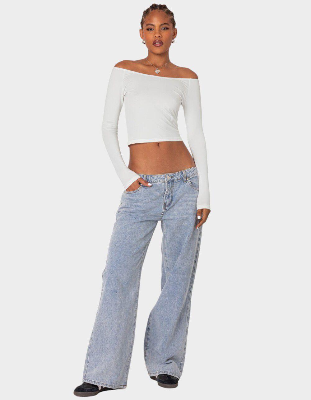 EDIKTED Tahlia V-Neck Off Shoulder Top Product Image