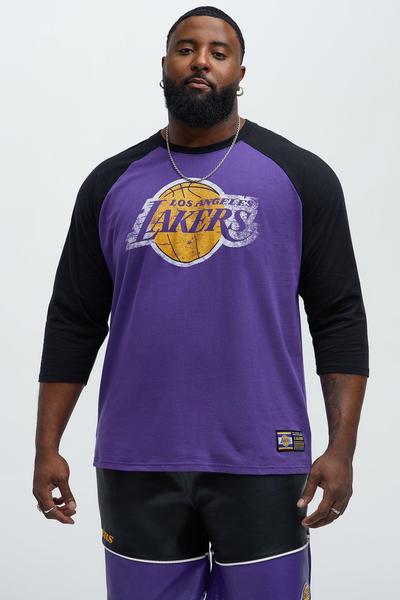 Lakers Fade Away 3/4 Sleeve Tee - Purple Product Image