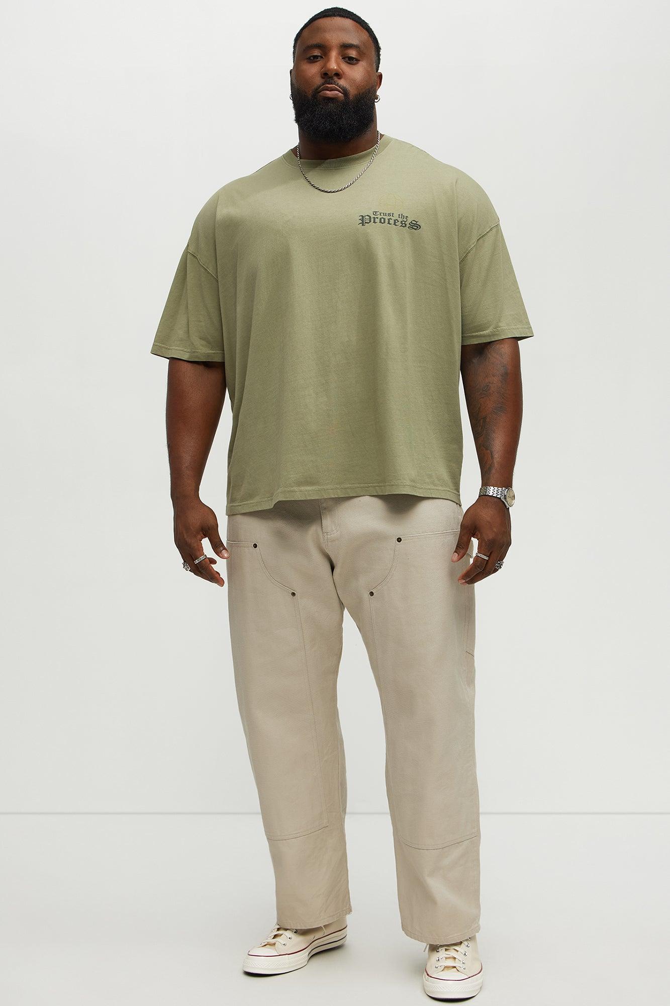 Trust The Word Oversized Short Sleeve Tee - Olive Product Image