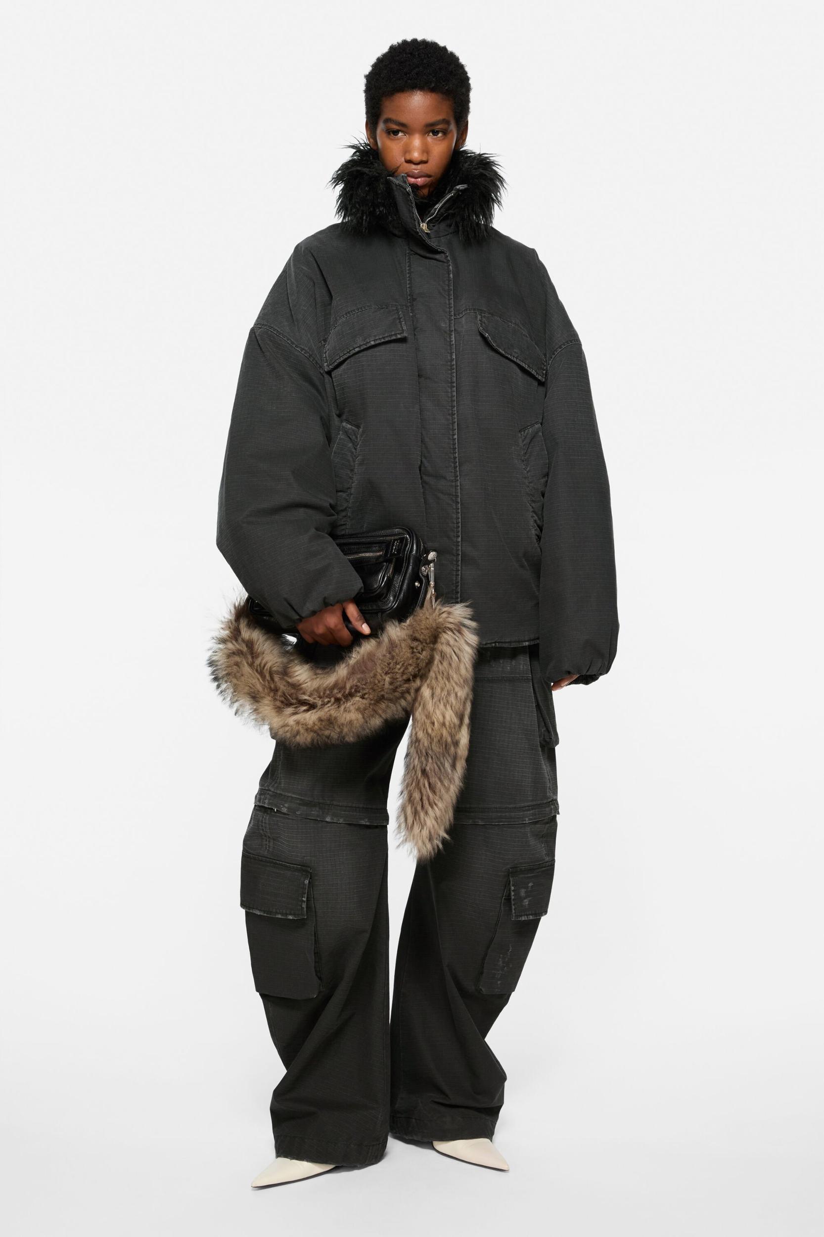 Coated cargo trousers Product Image