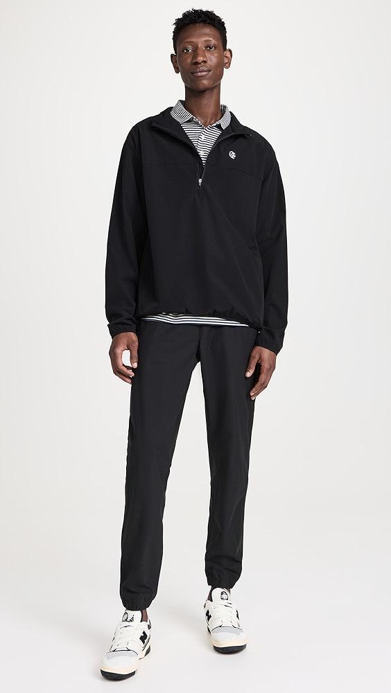 Quiet Golf Monogram Shell Quarter Zip Sweatshirt | Shopbop Product Image