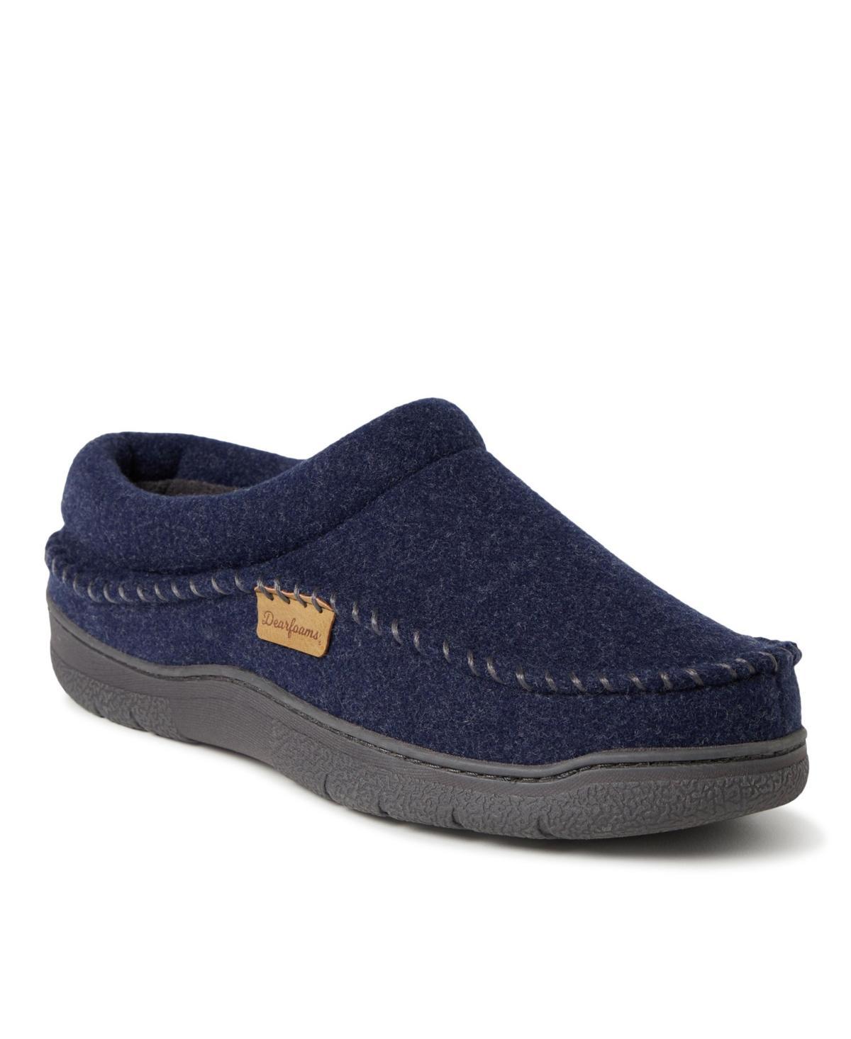 Dearfoams Thompson Wool Blend Men's Clog Slippers, Size: Medium, Black Product Image