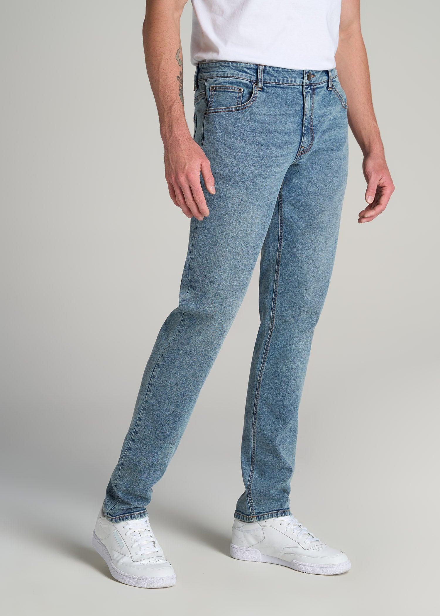 Carman TAPERED Jeans for Tall Men in Vintage Faded Blue Product Image