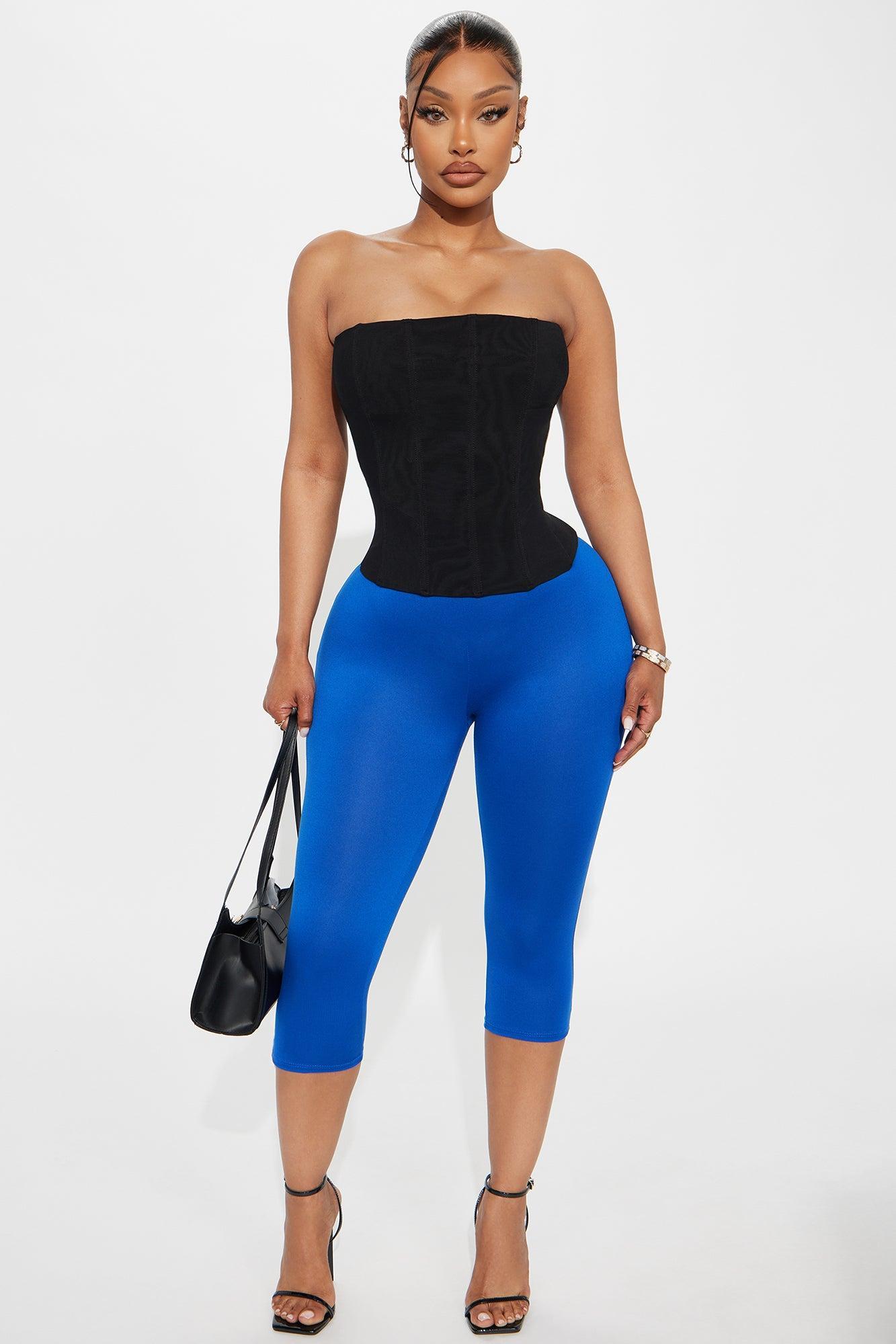Power Mesh Corset Top - Black Product Image