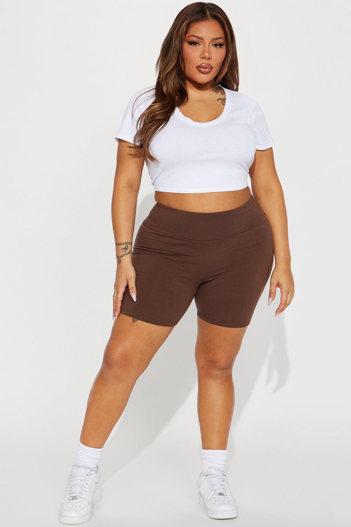 Hailey Biker Shorts - Chocolate Product Image